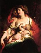 Friedrich von Amerling Mutter und Kinder Sweden oil painting artist